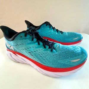 Hoka One One Clifton 8 Men’ Real Teal Aquarelle 1119393 RTAR Size 13D